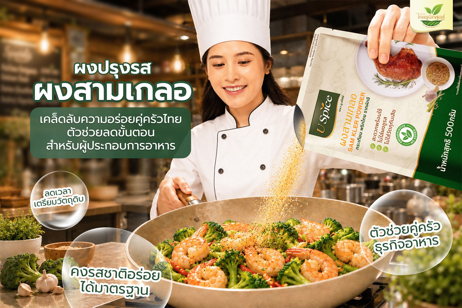 ผงปรุงรส ผงสามเกลอ เคล็ดลับความอร่อยคู่ครัวไทย ตัวช่วยลดขั้นตอนสำหรับผู้ประกอบการอาหาร
